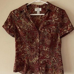 Loft Petite Paisley Blouse
